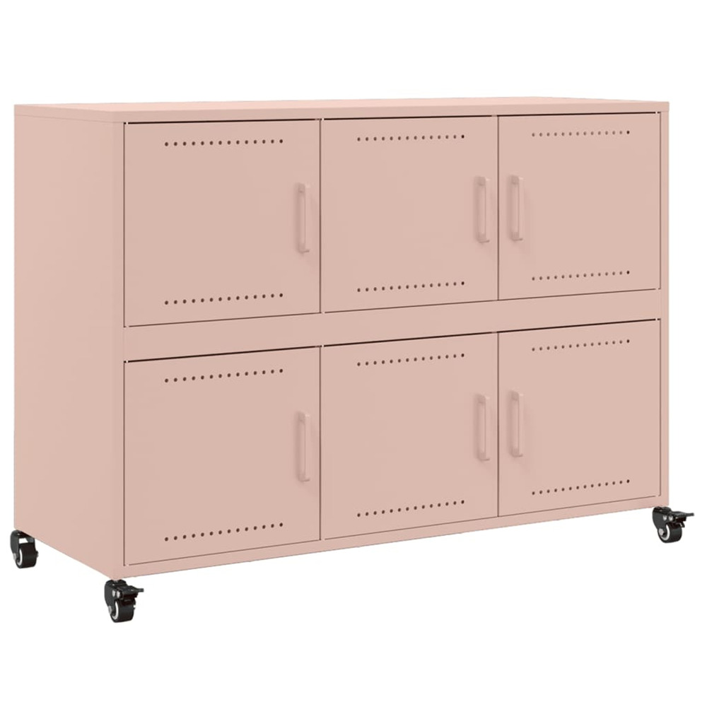 Buffet rose 100,5x39x72 cm acier