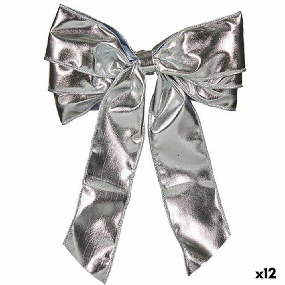 Lien décorations de noël argenté 30 x 4 x 20 cm (12 unités)