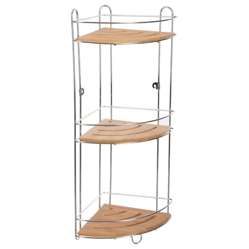 5five - étagère d'angle 3 niveaux venterra bambou