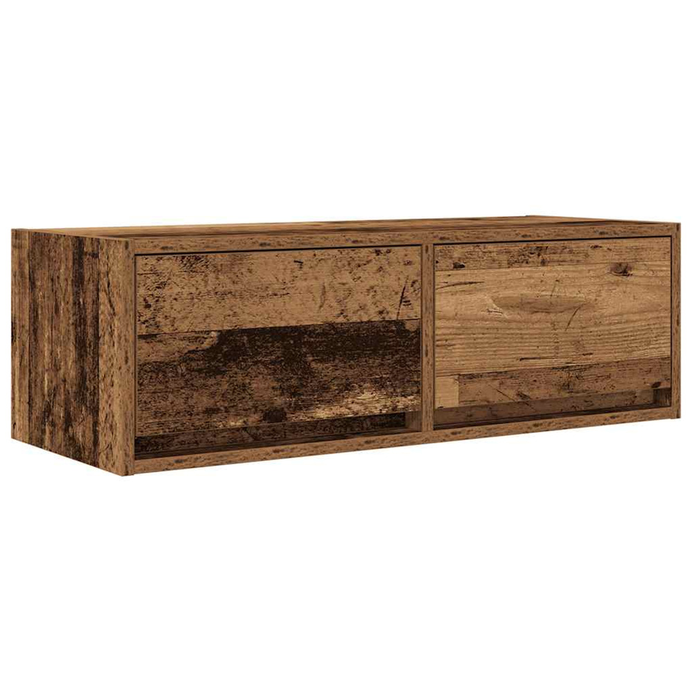 Meuble tv vieux bois 80x31x25,5 cm bois d'ingénierie