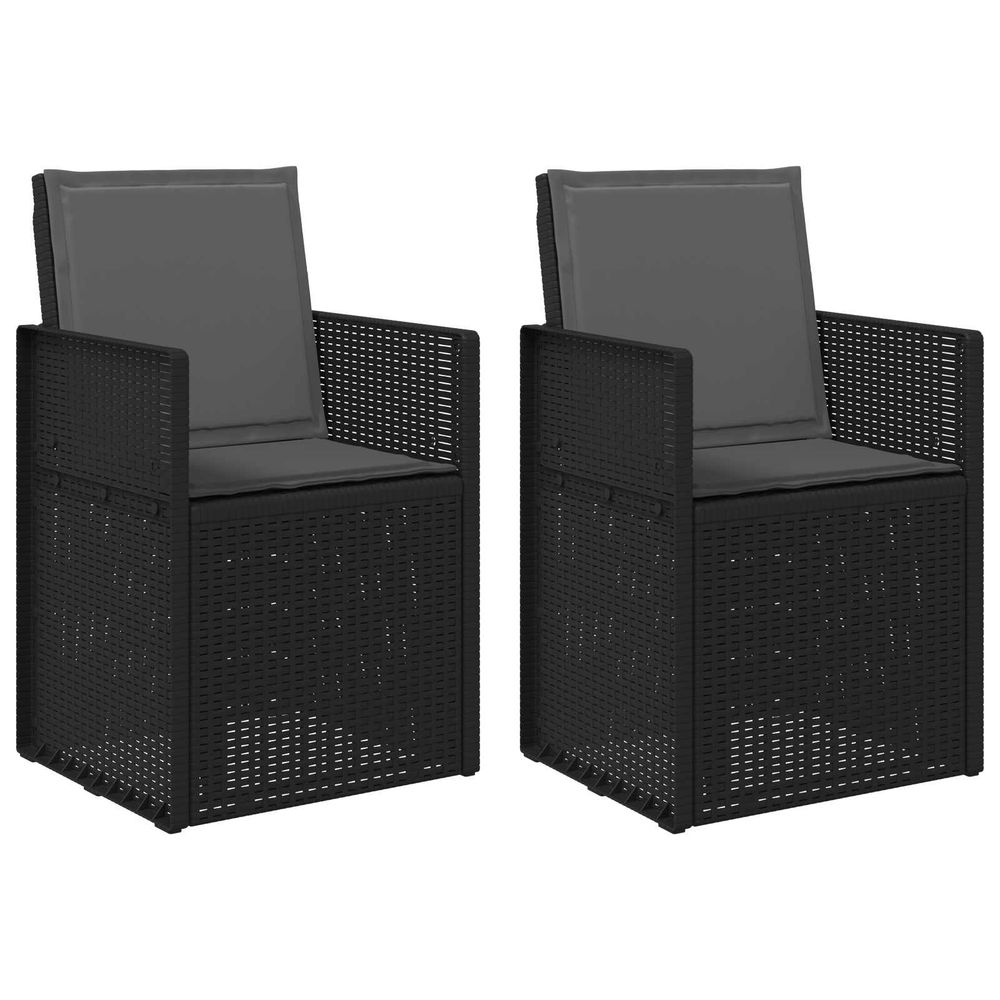 Chaises de jardin salle à manger 2 pc anthracite pp