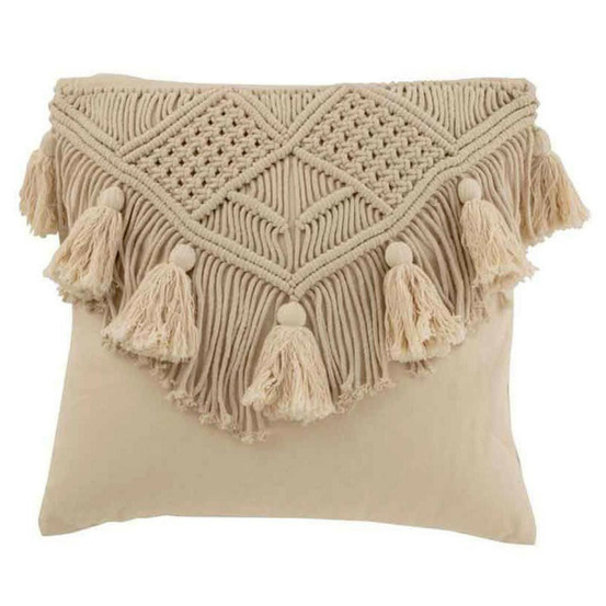 Coussin déco avec franges