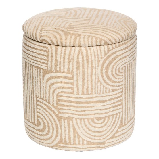 Pouf coffre nubo beige 31x34cm