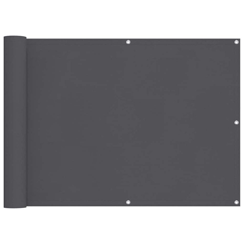 Écran de balcon anthracite 75x500 cm tissu oxford