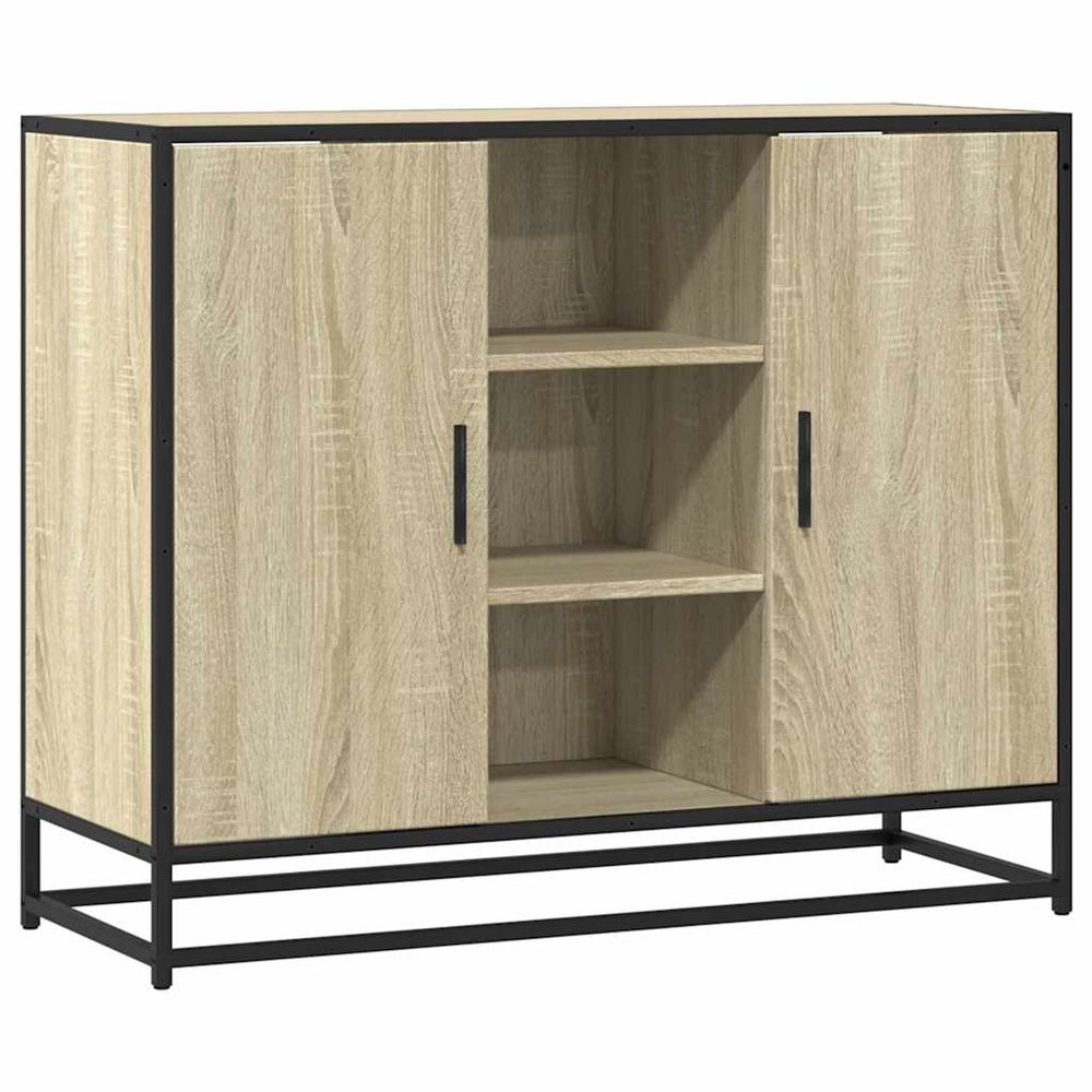 Buffet chêne sonoma 92x35x76 cm bois d'ingénierie