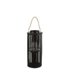 Lanterne tube bambou noir petit