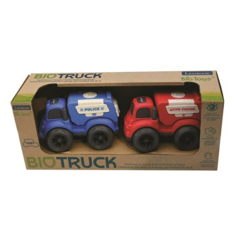Petites voitures - lexibook - mini police+camion pompier - rouge et bleu - extérieur - bébé