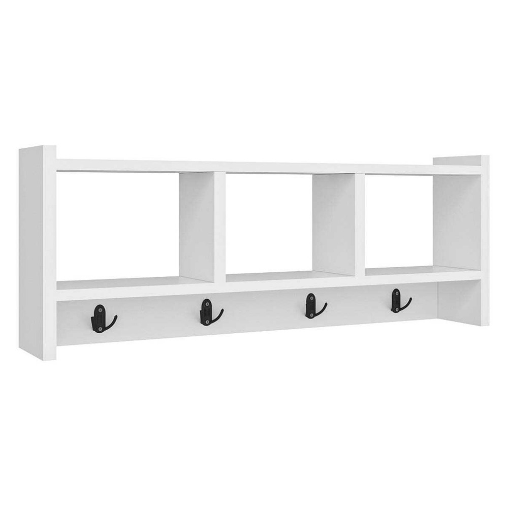 Etagère murale avec niches et patères star