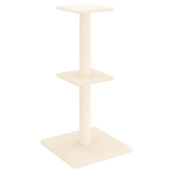 Arbre à chat avec griffoirs en sisal crème 73 cm