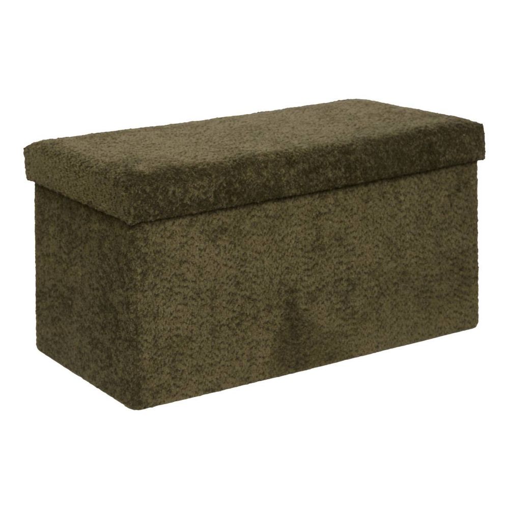 Pouf pliable coffre soana kaki 76x38cm