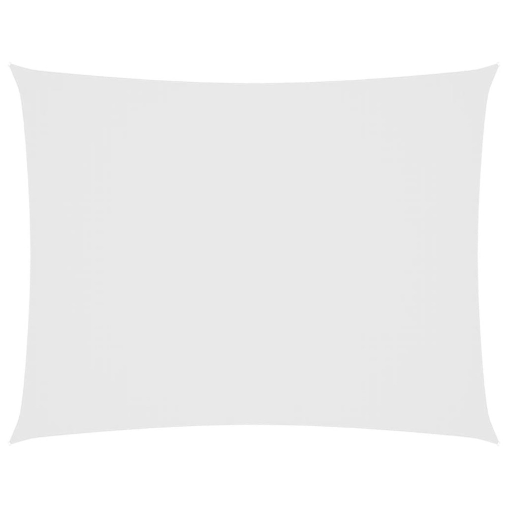 Voile de parasol tissu oxford rectangulaire 3x4 m blanc