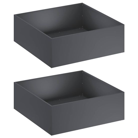 Cache-pot de jardin 2 pc anthracite 40 x 40 x 20 cm
