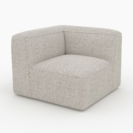 Hestia-angle interchangeable pour canapé modulable en tissu beige