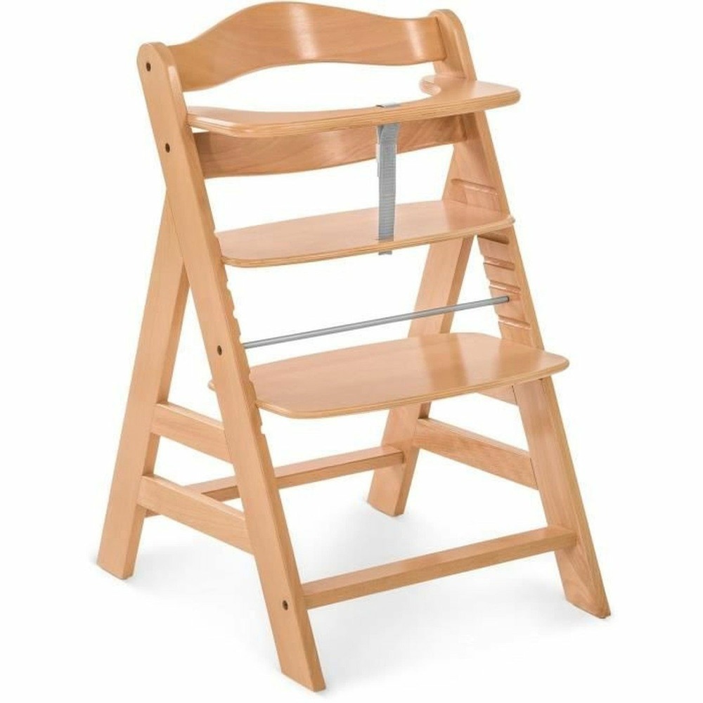 Chaise haute en bois pour bébé évolutive alpha + / natural