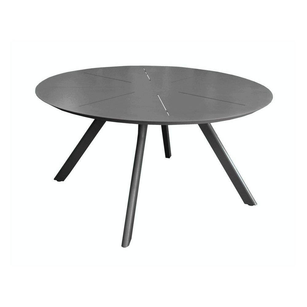 Table de jardin ronde seven en aluminium - graphite 150 cm