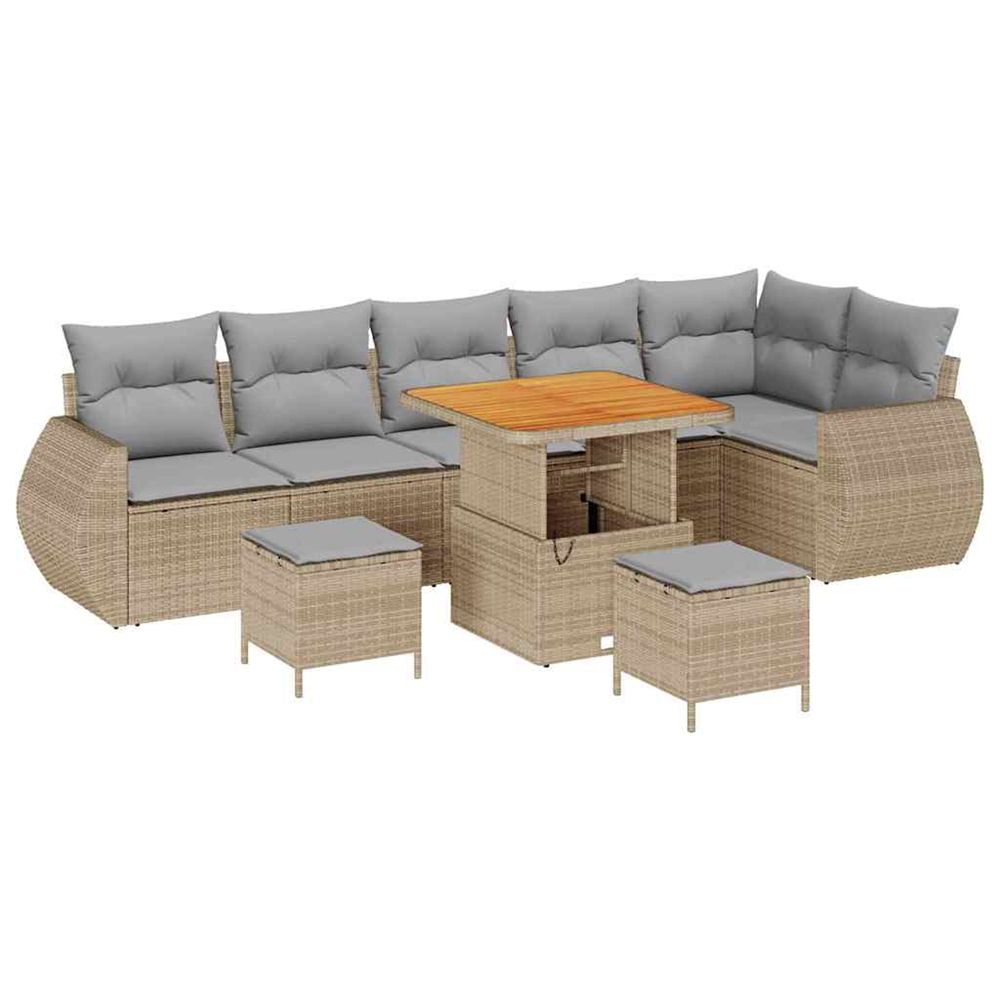 Ensemble de canapé de jardin 9 pc 9-nombre de places