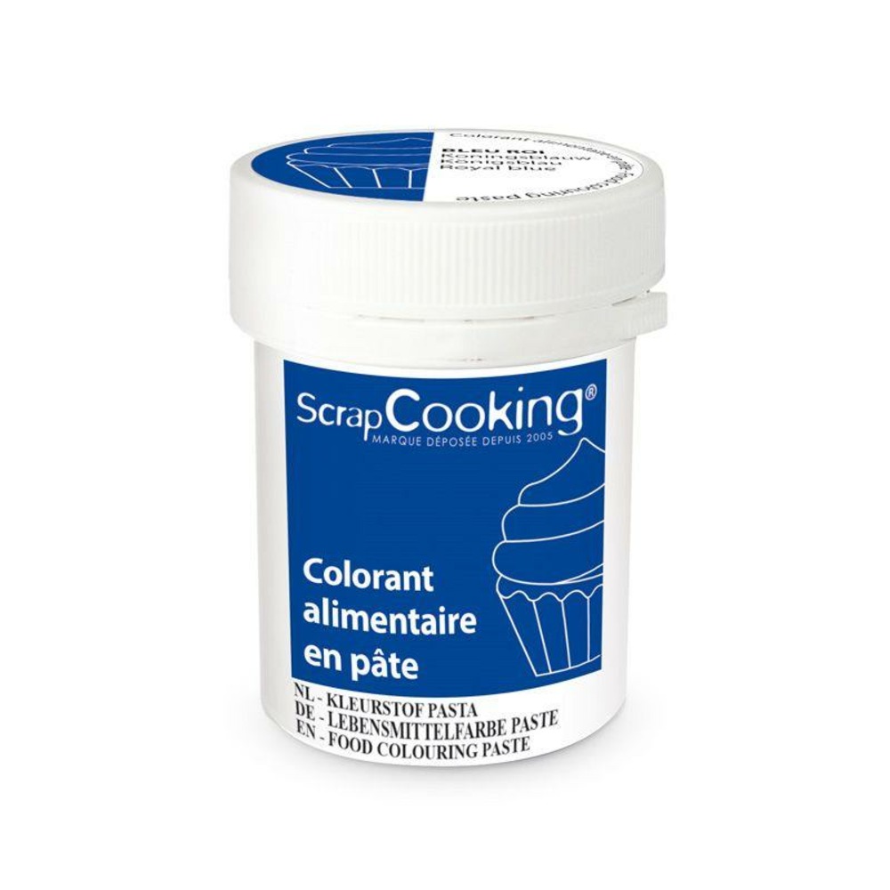 Colorant alimentaire en pâte 20 g - bleu roi