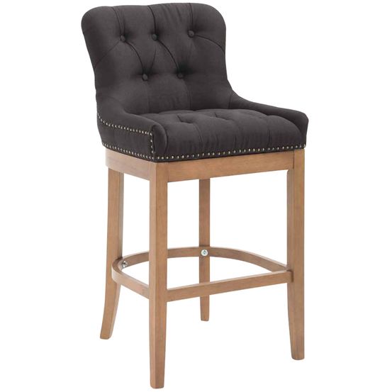 Tabouret de bar lakewood tissu, clair antique