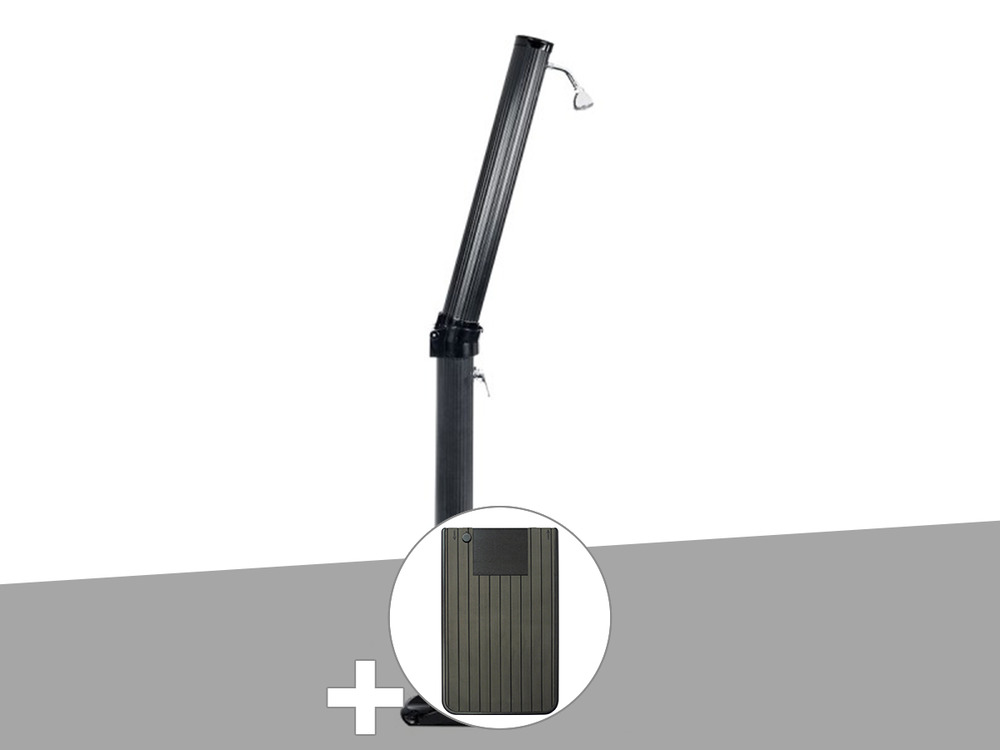 Douche solaire 23 l solaris xtra + plancher solaire anthracite
