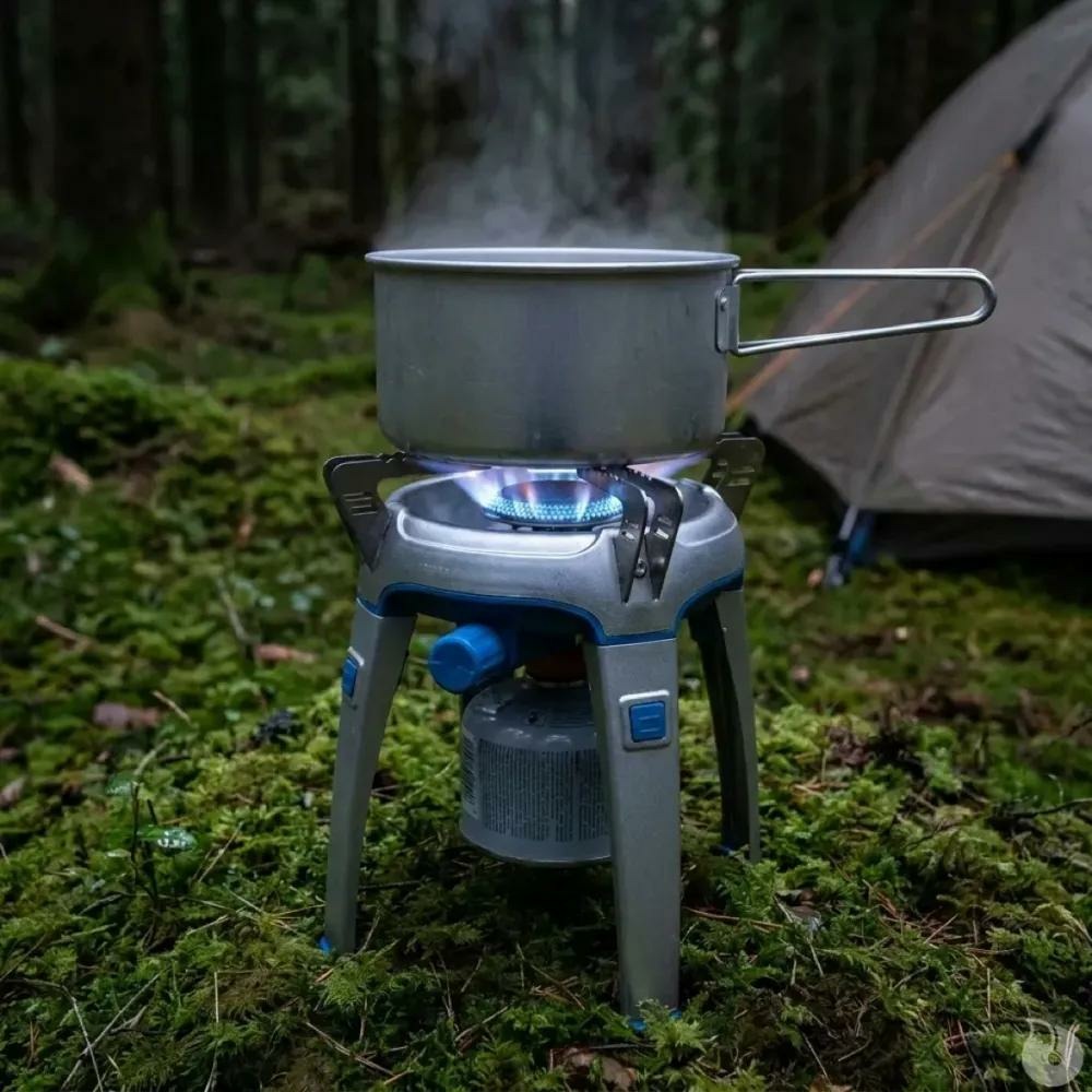 Réchaud à gaz campingaz bivouac acier gris 18x18x24,5cm