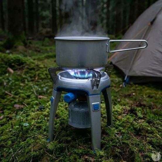 Réchaud à gaz campingaz bivouac acier gris 18x18x24,5cm