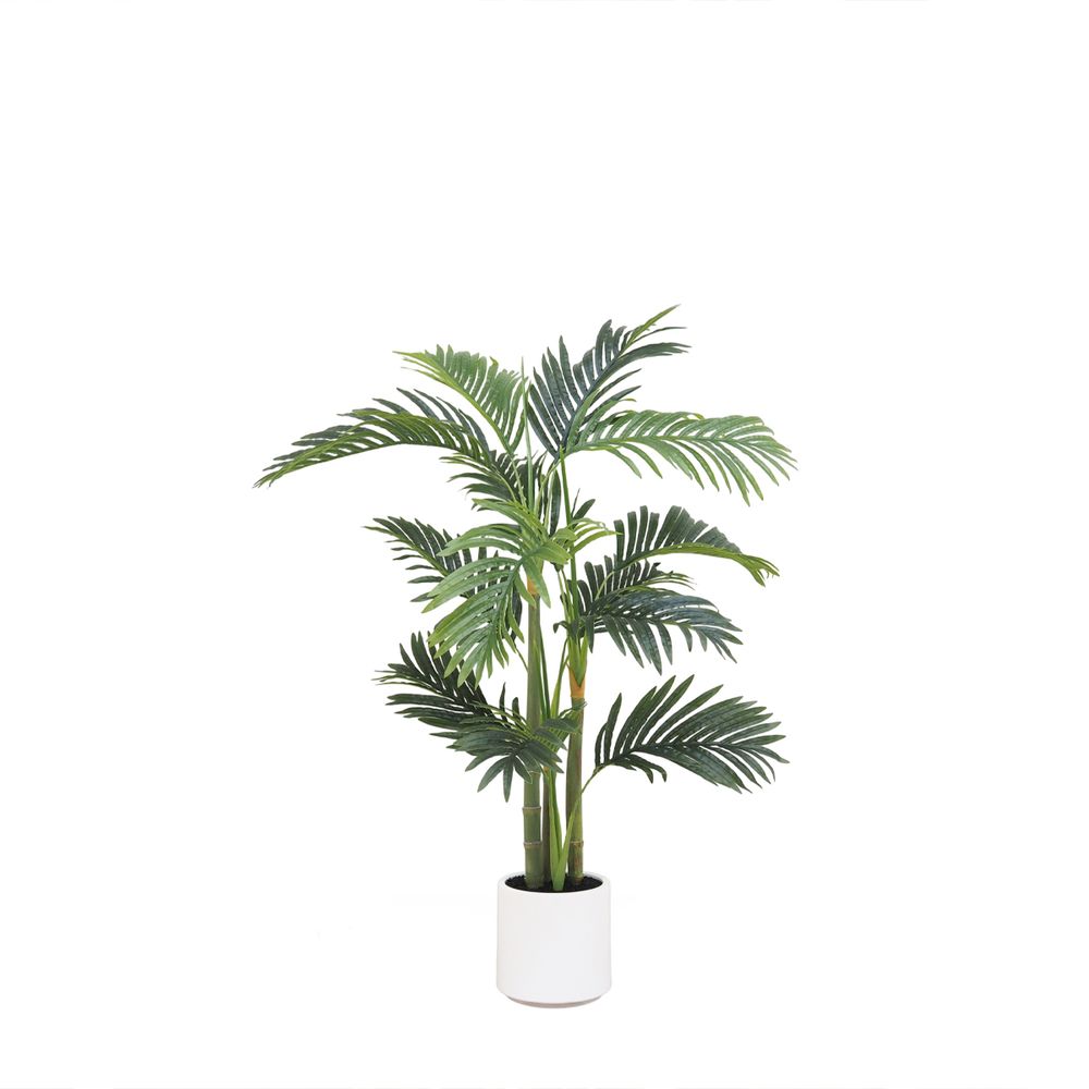 Palmier artificiel pot blanc 110cm