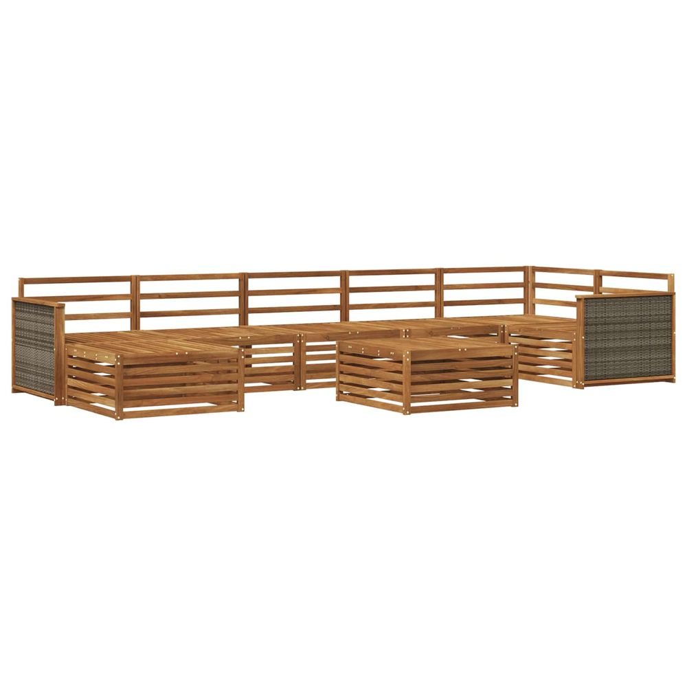 Ensemble de canapés d'extérieur 8 pc naturel