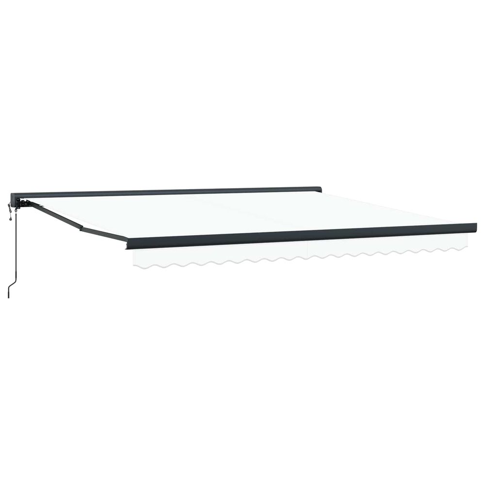 Auvent rétractable blanc 400 × 300 cm tissu et métal