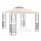Pergola pavillon barnum tonnelle tente abri gazebo de jardin terrasse 3 x 3 m 180 g/m² beige