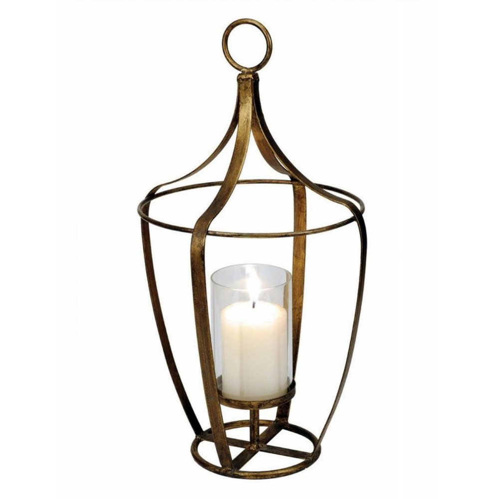 Lanterne en métal laitonné métal or - chic interior's