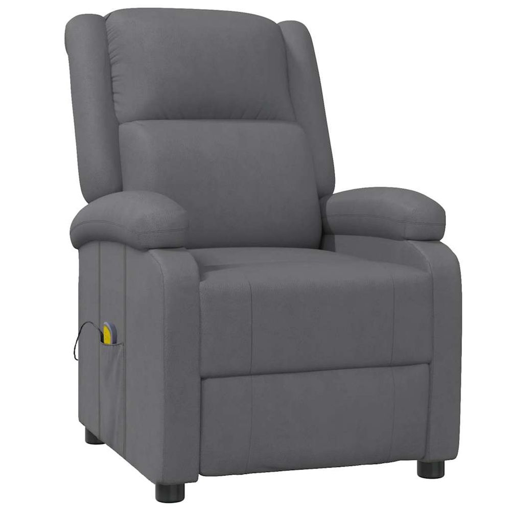 Fauteuil de massage gris similicuir