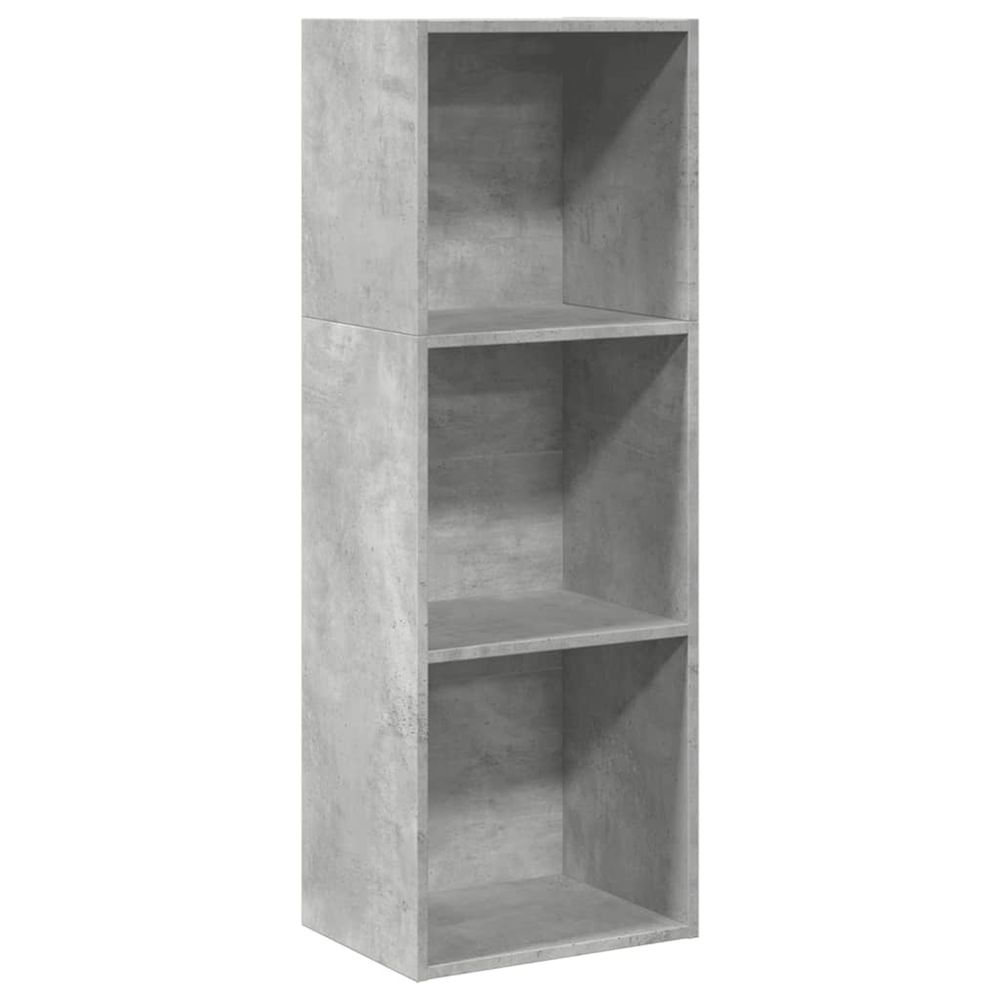 Bibliothèque gris béton 40x30x114 cm bois d'ingénierie