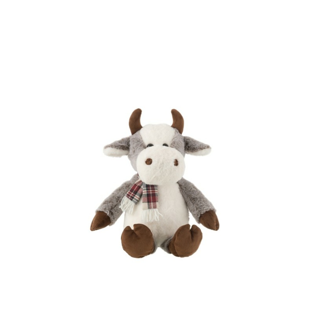Peluche vache en tissu multicouleur 30x28x35 cm