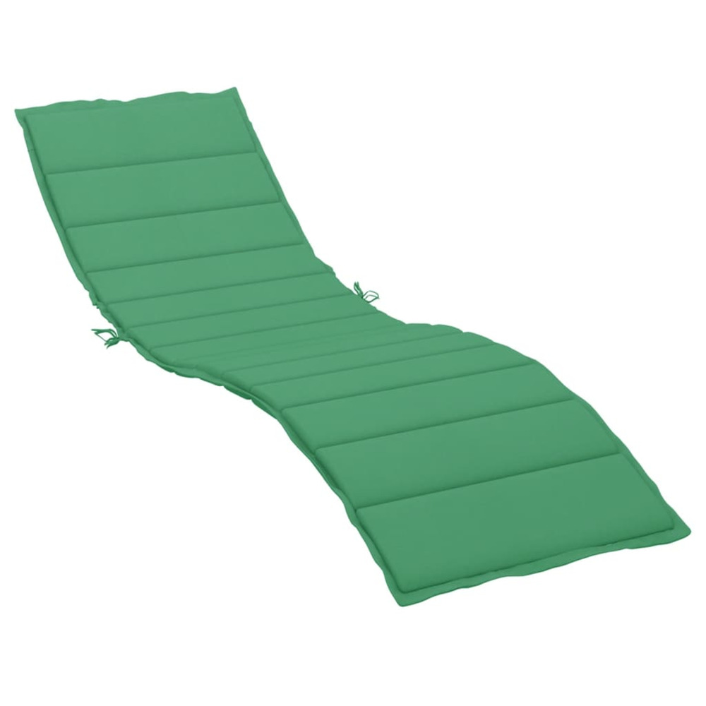 Coussin de chaise longue vert 200x50x3 cm tissu oxford bain de soleil