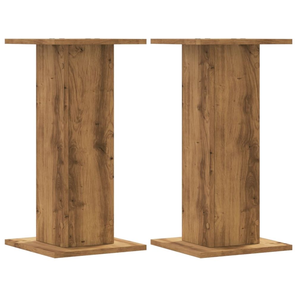 Supports pour plantes 2 pcs chêne artisanal bois d'ingénierie