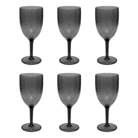 Lot de 6 verres à pied réutilisables