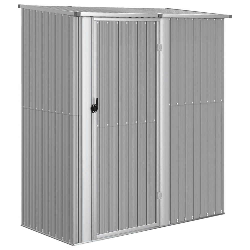 Abri de jardin gris 180,5x97x209,5 cm acier galvanisé