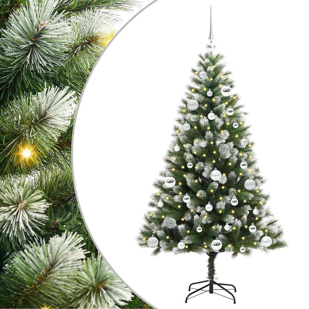 Arbre de noël artificiel avec neige artificielle 150 led