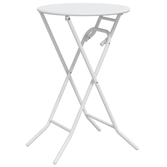 Table de jardin blanc 50 x 50 x 72 cm acier