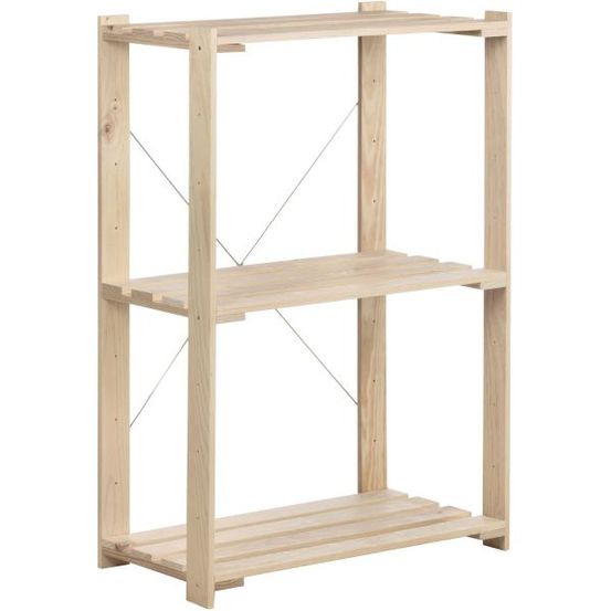 Etagère en pin massif nova 76.5 x 38.5 x 110 cm