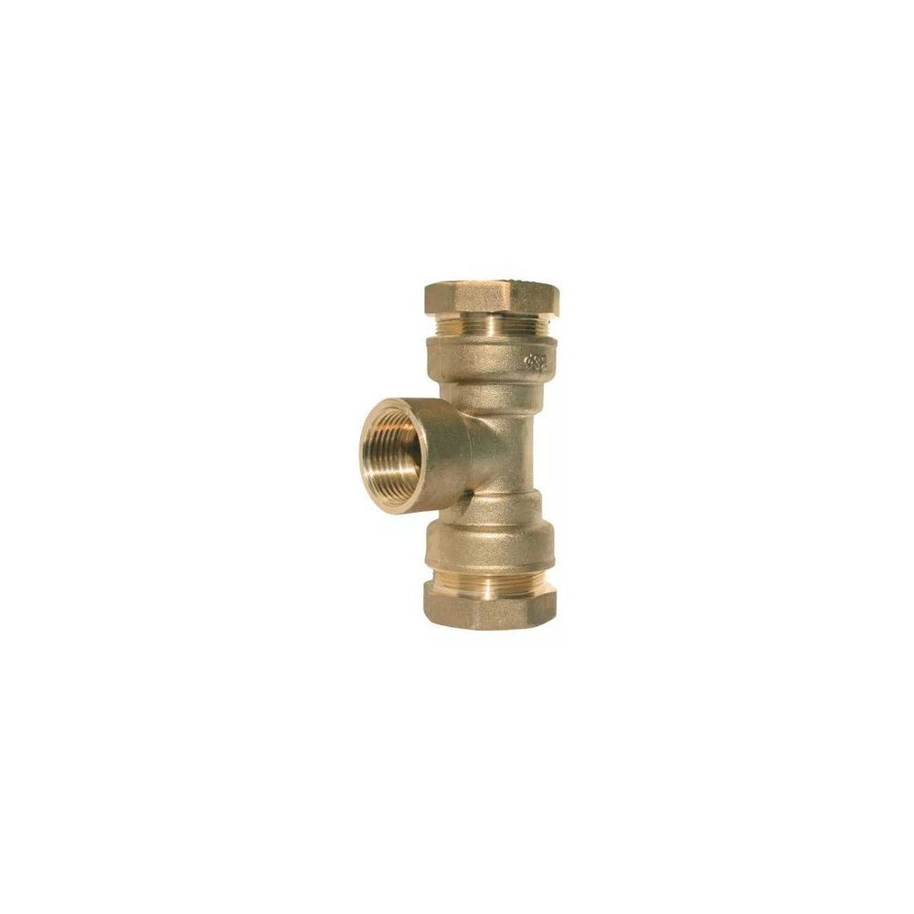 Té de dérivation laiton cw617n taraudé | raccordement pe eau potable - ø a: 25mm