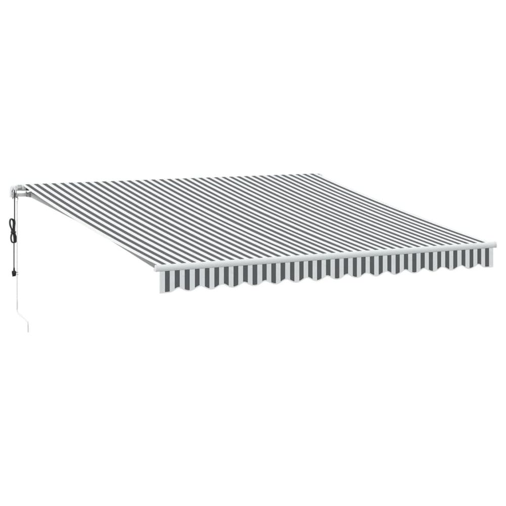 Auvent rétractable automatique anthracite et blanc 400x350 cm