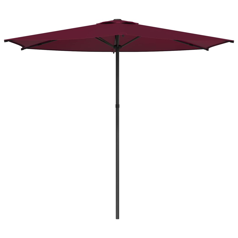Parasol de jardin 270 x 270 cm polyester rectangulaire bordeaux