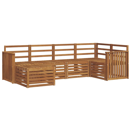 Ensembles de canapés 6 pcs naturel bois d'acacia massif