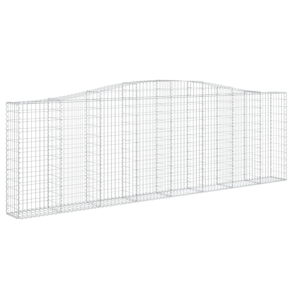 Panier de gabions arqué 400x30x120/140 cm fer galvanisé