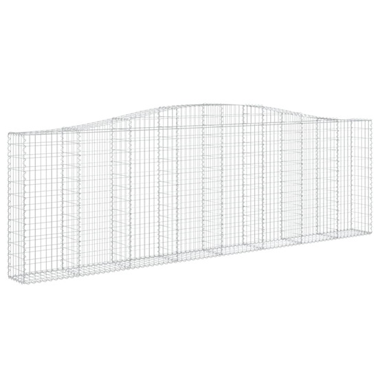 Panier de gabions arqué 400x30x120/140 cm fer galvanisé