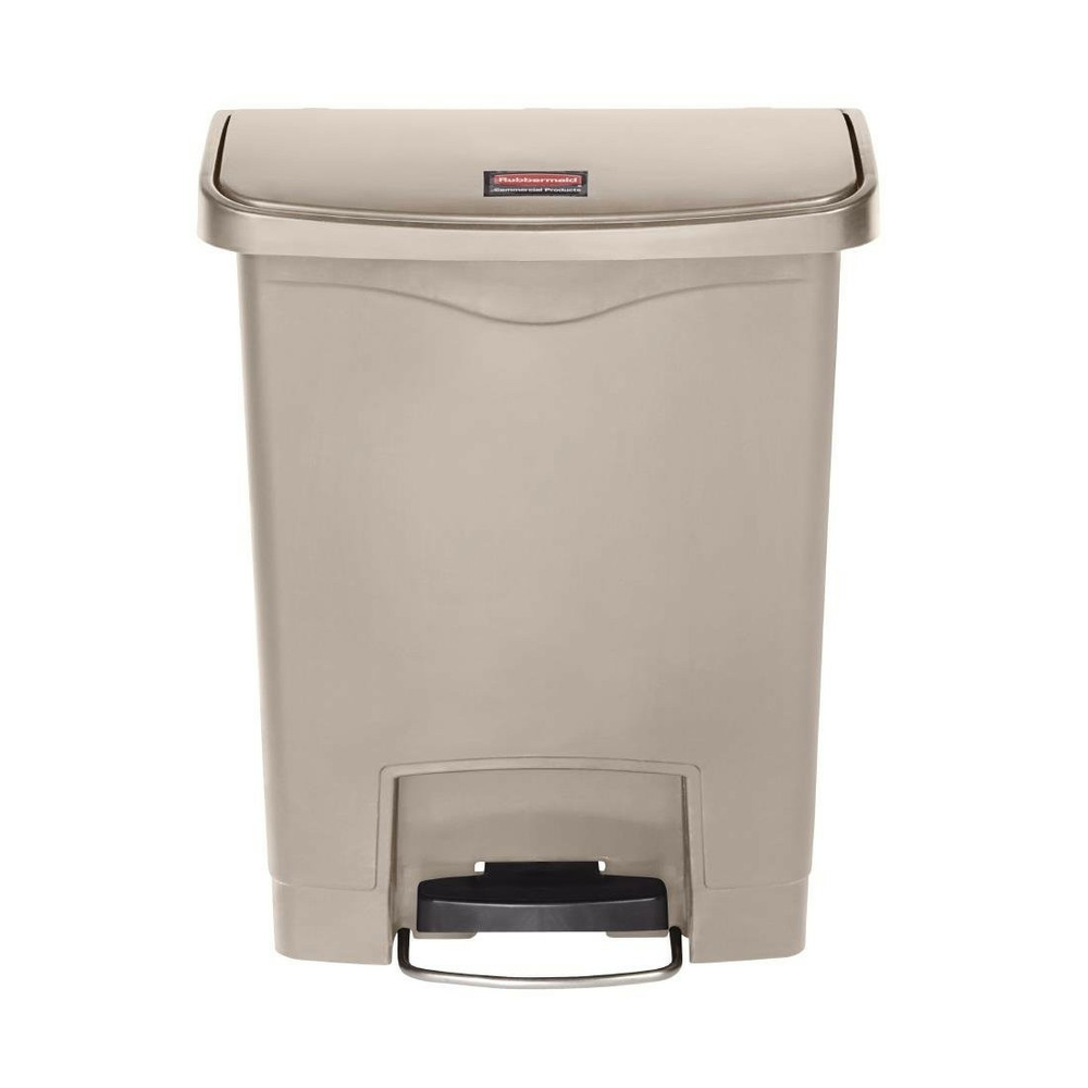 Poubelle à pédale frontale slim jim beige 30l - rubbermaid