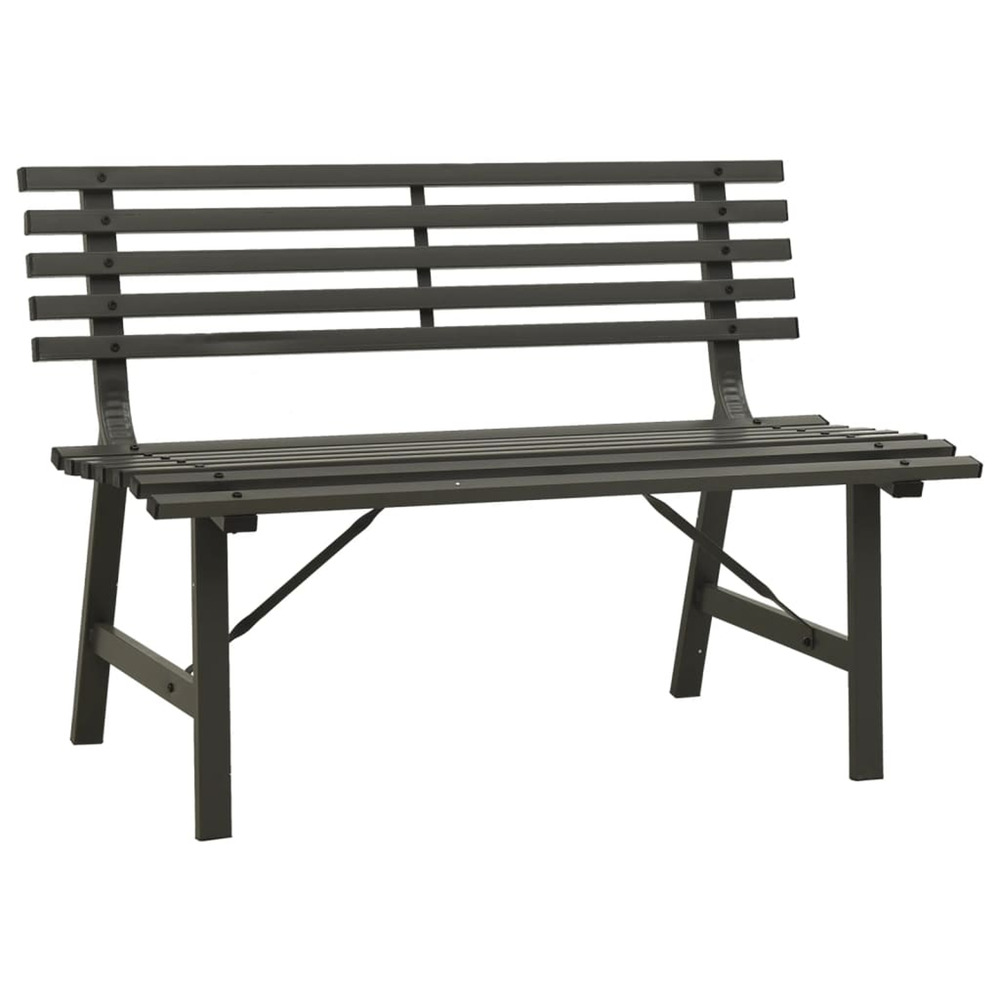 Banc de jardin 110 cm acier noir