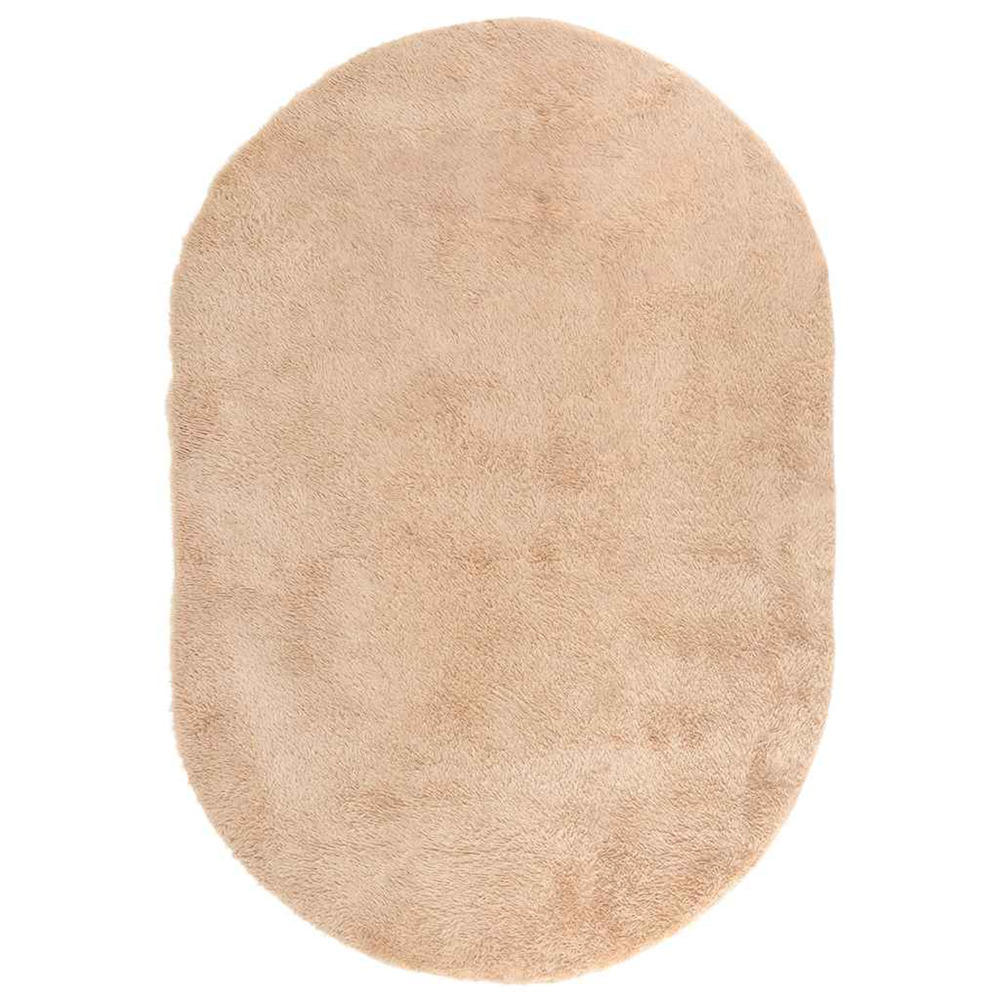 Tapis shaggy à poils longs navarra beige 300x200 cm polyester