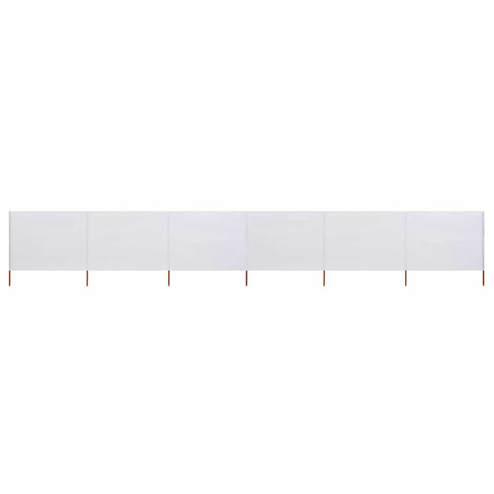 Paravent 6 panneaux tissu 800 x 160 cm blanc sable
